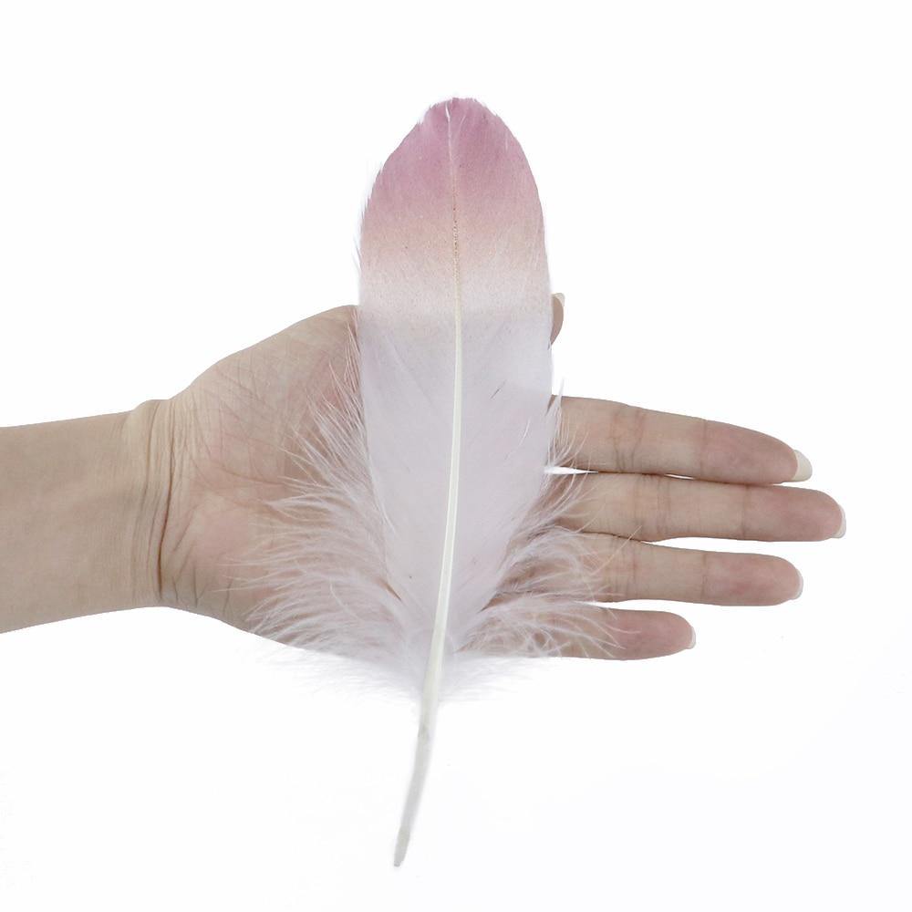 24 Glittery Gold Goose Feathers for Crafts - Woodland Gatherer