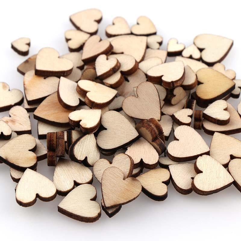 100 Wooden Hearts | DIY Craft Supplies - Woodland Gatherer