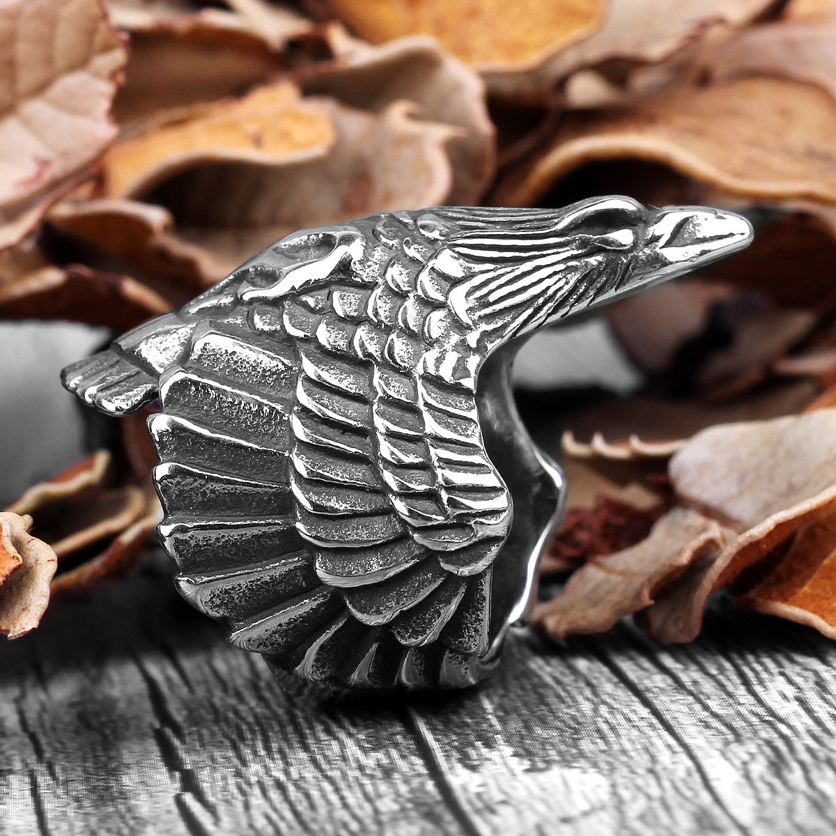 Flying Eagle Stainless Steel Men Rings