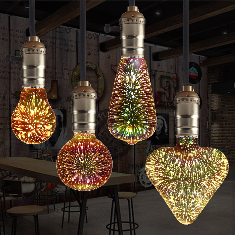 Starburst LED Fancy Schmancy Edison Light Bulbs