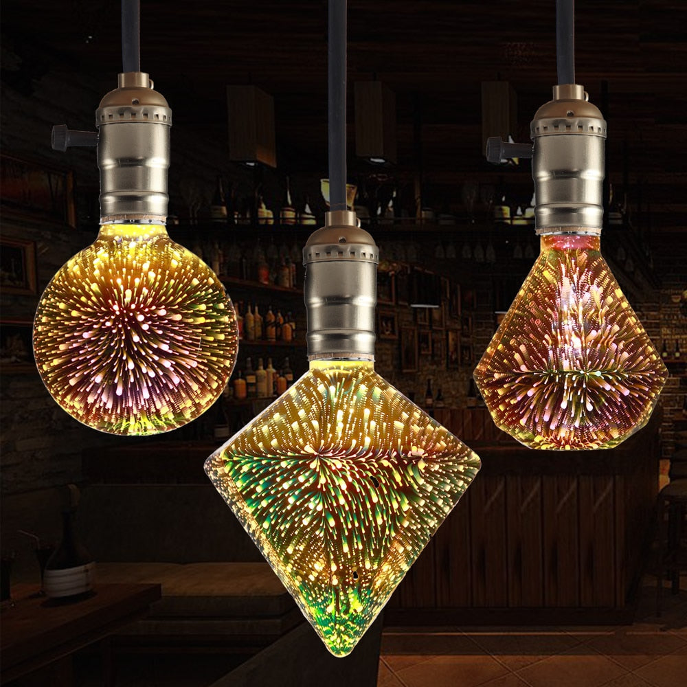 Starburst LED Fancy Schmancy Edison Light Bulbs