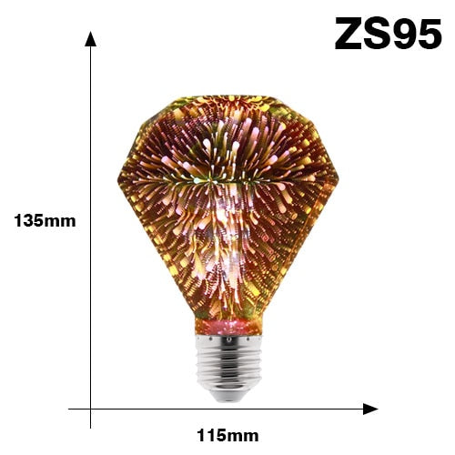 Starburst LED Fancy Schmancy Edison Light Bulbs