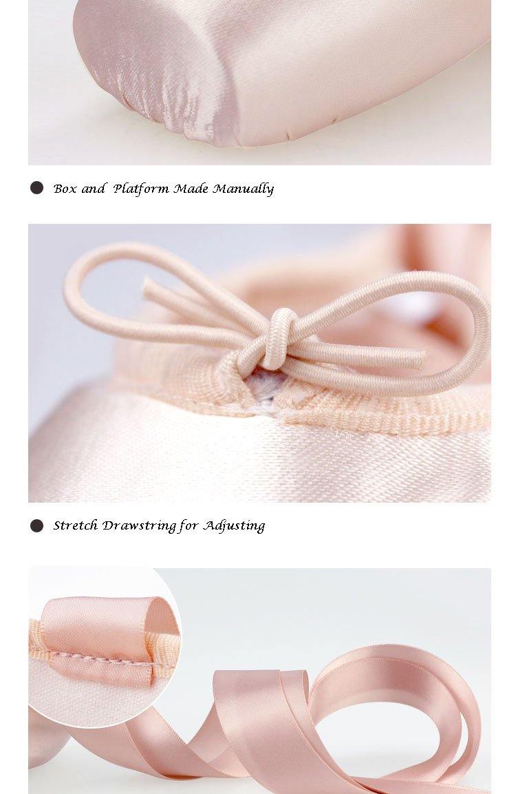 Girls & Womens Red & Pink Ballet Pointe Shoes | Satin Ballerina Ballet Shoes - Woodland Gatherer