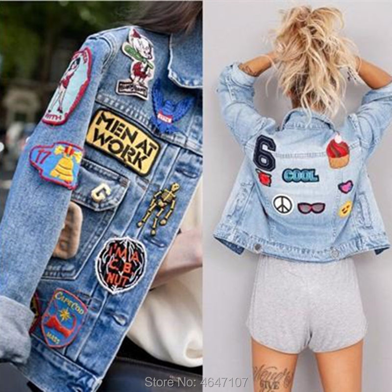 2PCS Flowers Embroidery Appliqués Patches Sew Iron On DIY Craft