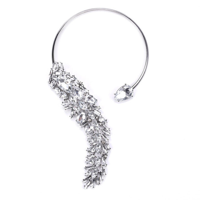 Glass Crystal Open Chokers Necklaces