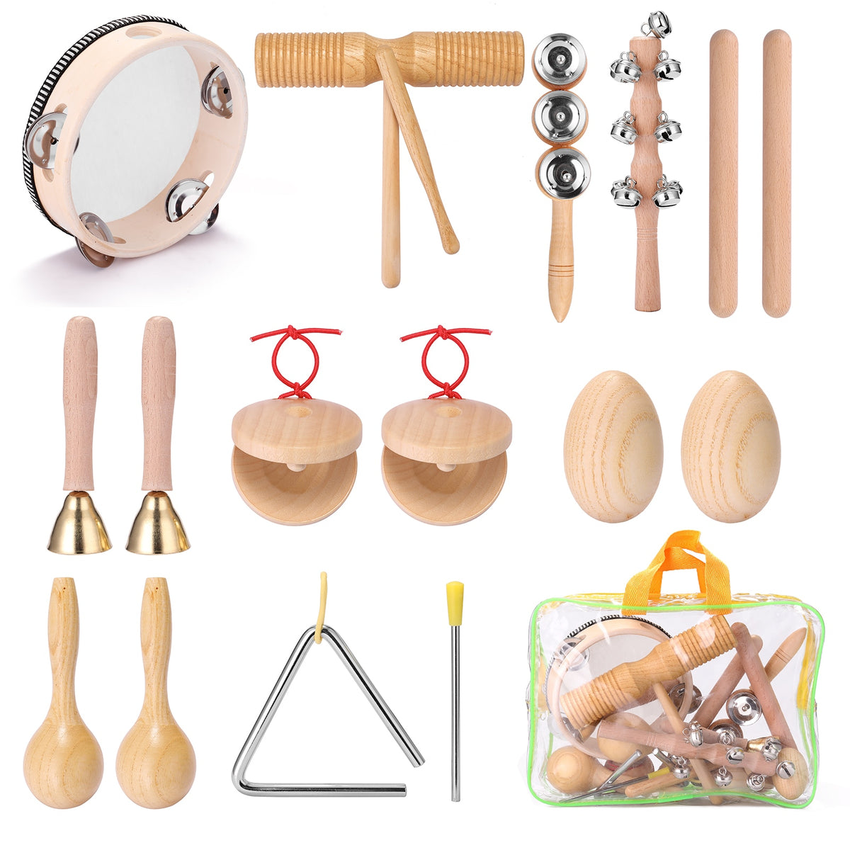 Childrens Hand Percussion Musical Instruments Kit