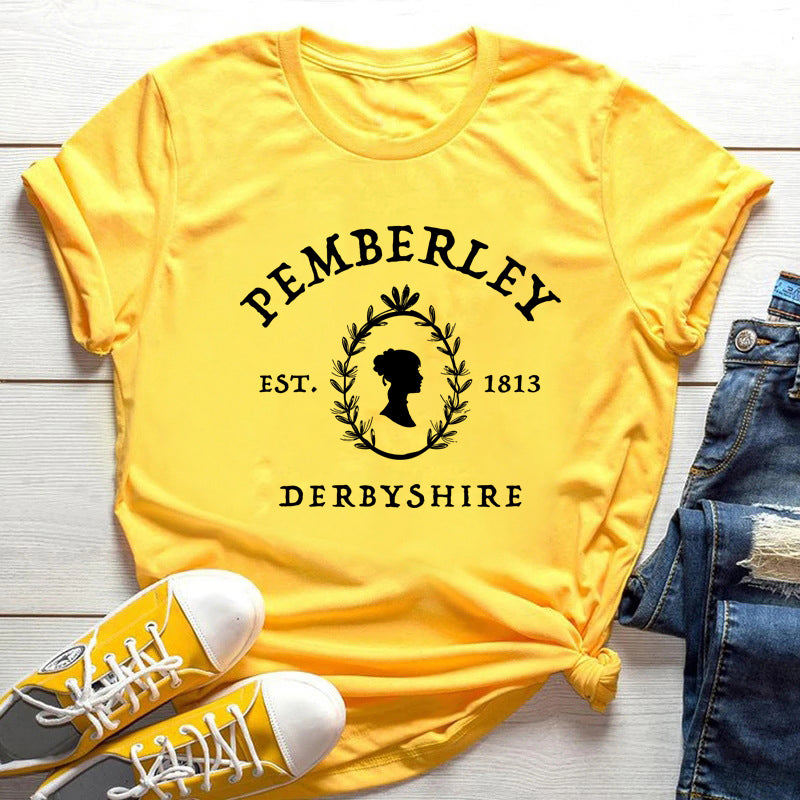 Jane Austen Pride and Prejudice T-Shirt Pemberley Book Lover Tees