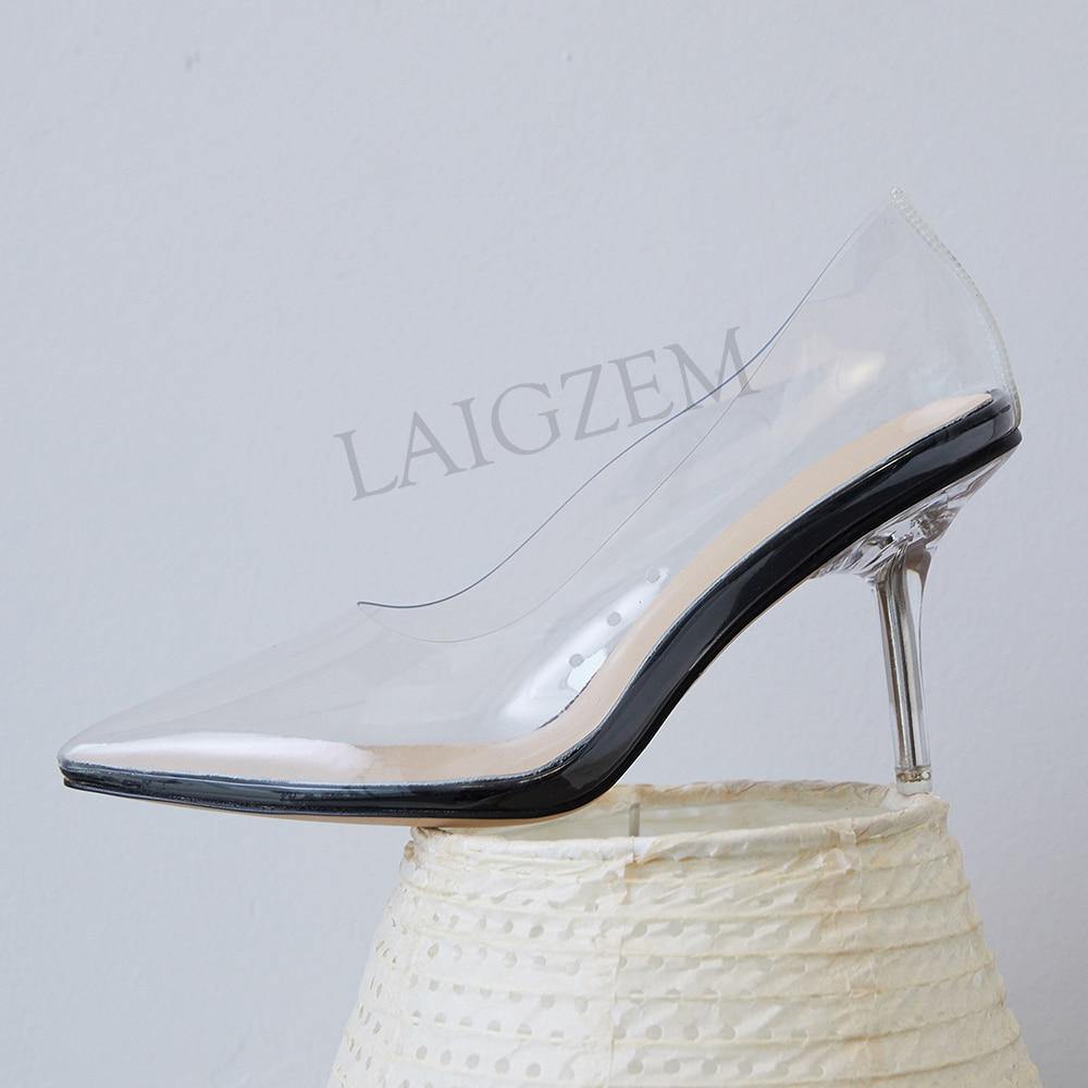 "Cinderella's Glass Slippers" | Transparent PVC 8CM Heels | Sizes 3 to 10.5 - Woodland Gatherer