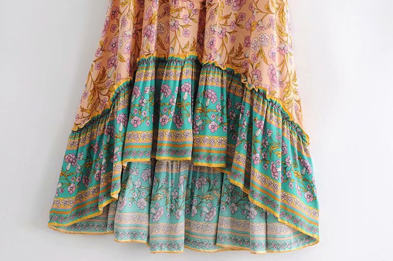 Peaches and Mint Boho Maxi Skirt