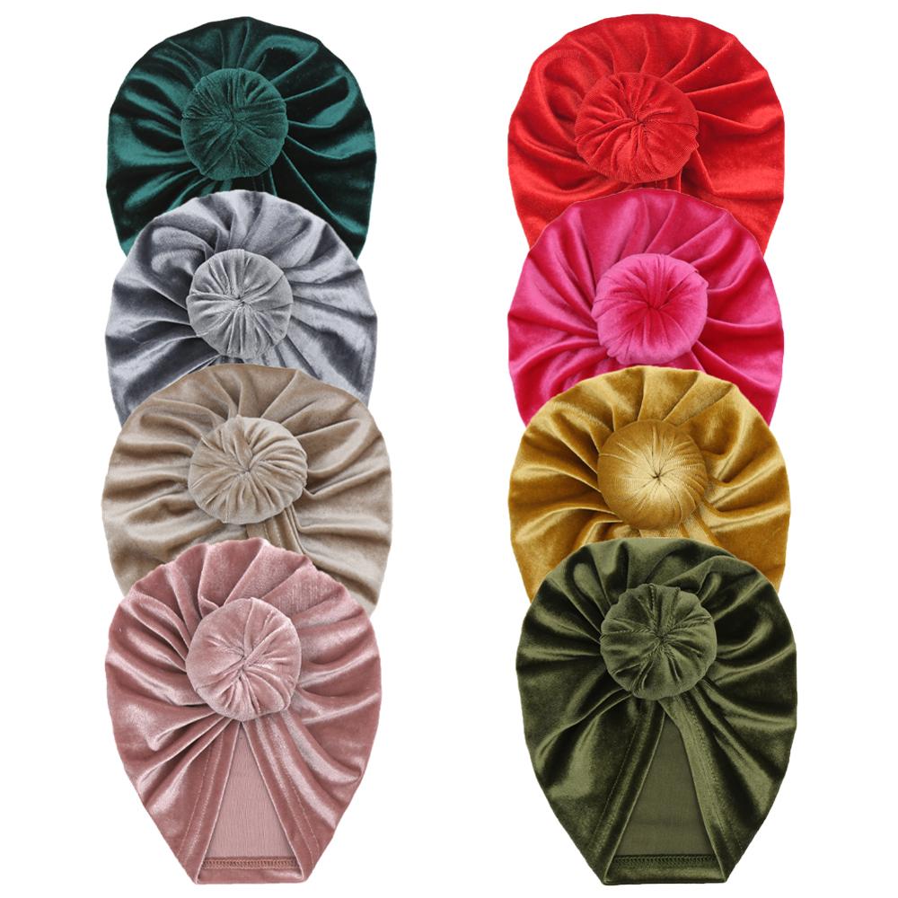Velour Baby Turban Knot Head Wrap