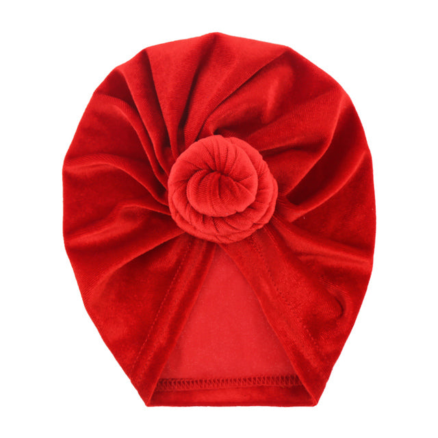 Velour Baby Turban Knot Head Wrap