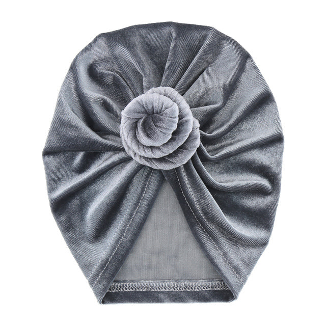 Velour Baby Turban Knot Head Wrap
