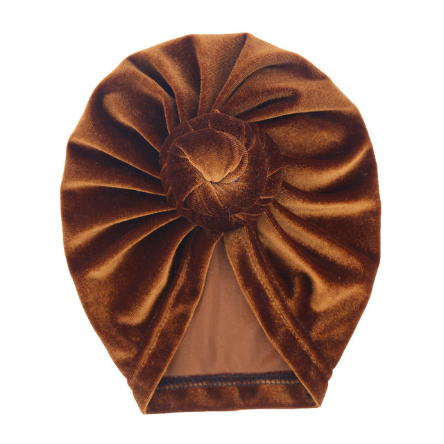 Velour Baby Turban Knot Head Wrap