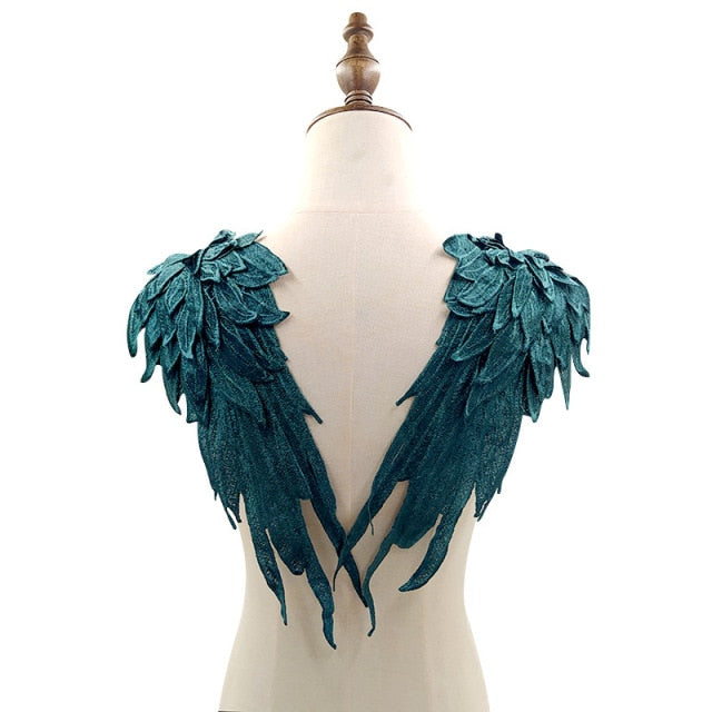 All the Colours Embroidery Appliqué Angel Wings