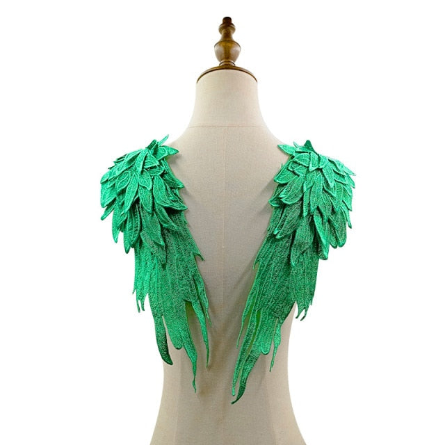 All the Colours Embroidery Appliqué Angel Wings