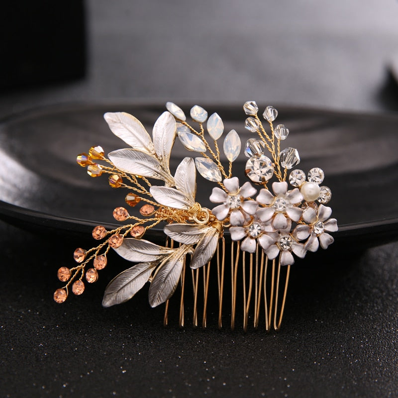 Champagne Eloise Tiara and Hair Comb