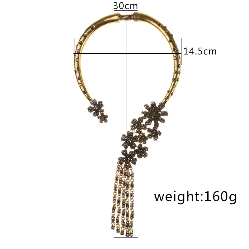 Glass Crystal Open Chokers Necklaces