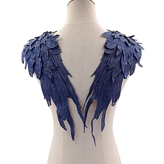 All the Colours Embroidery Appliqué Angel Wings