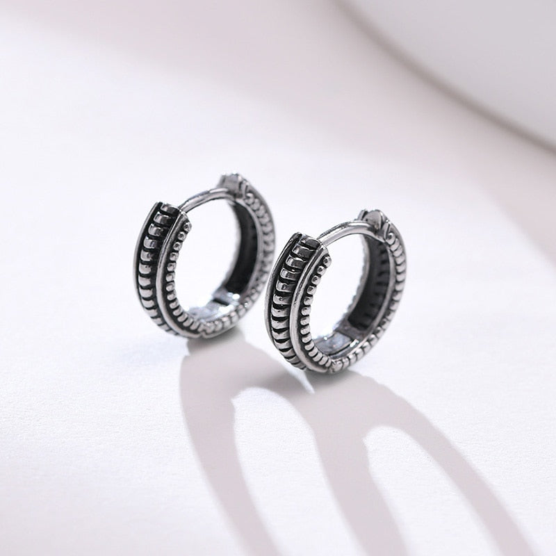 Small Huggie Hoop Earrings Mens Stainless Steel Earrings
