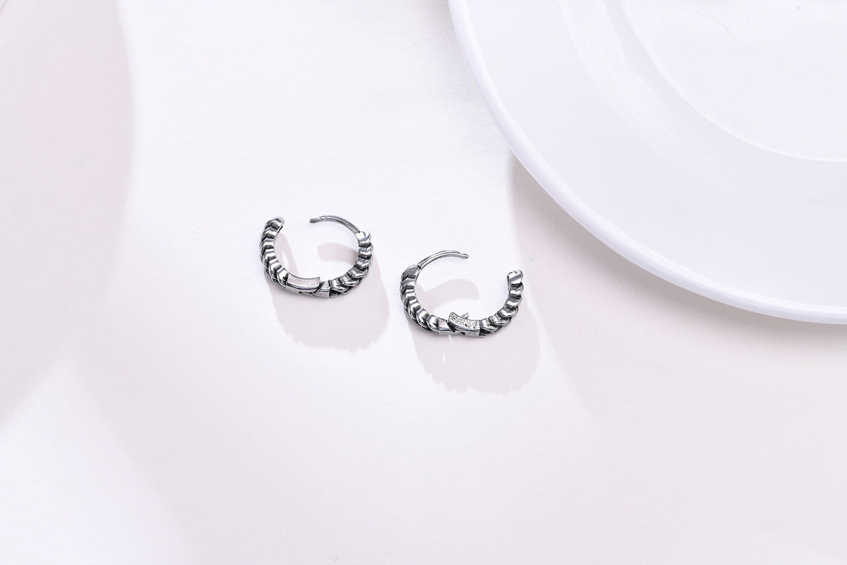 Small Huggie Hoop Earrings Mens Stainless Steel Earrings