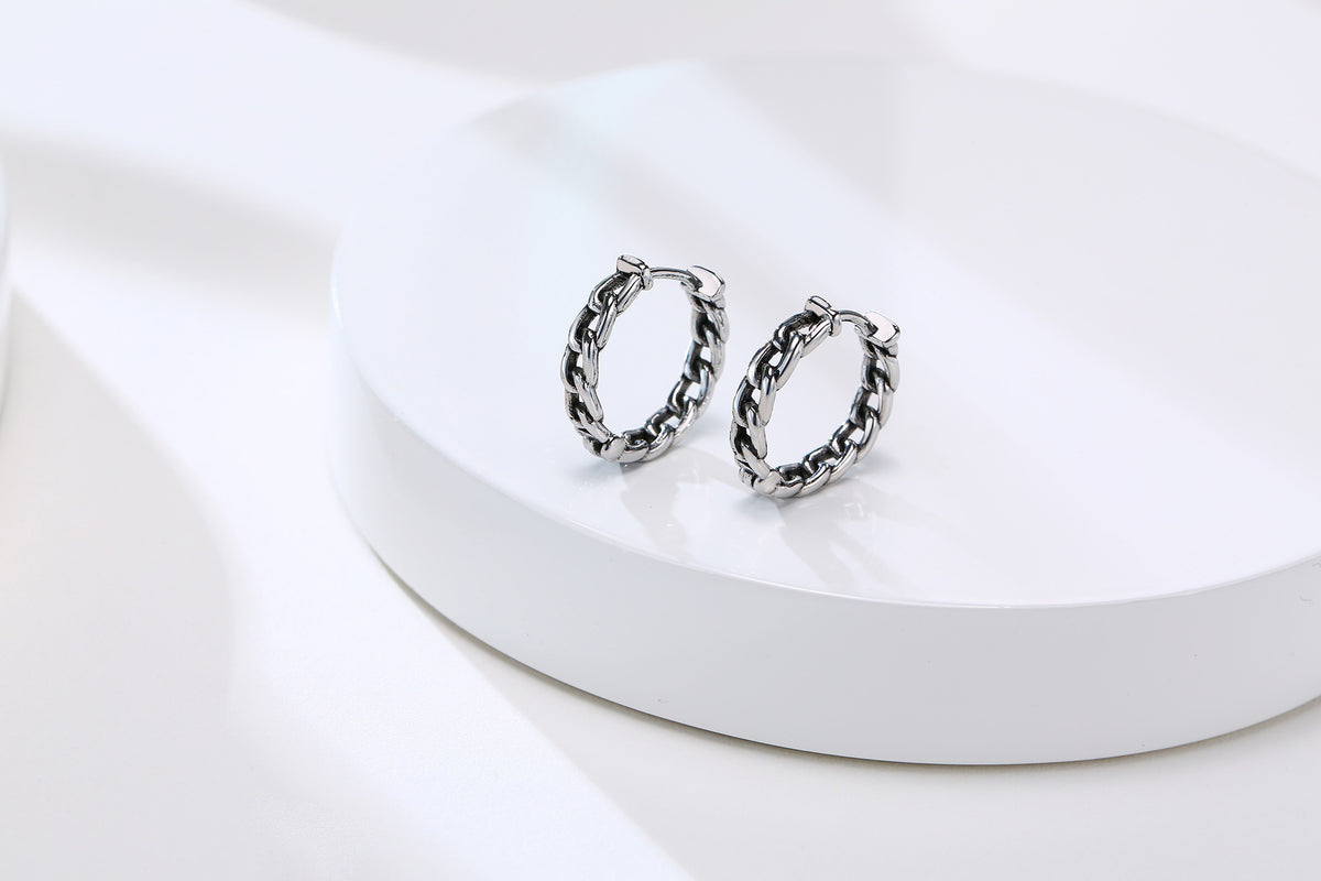 Small Huggie Hoop Earrings Mens Stainless Steel Earrings