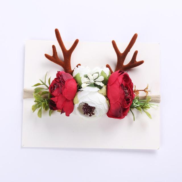 Christmas Reindeer Antler Baby Headbands Newborn Photography Props
