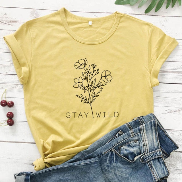 Stay Wild Flower T-shirt