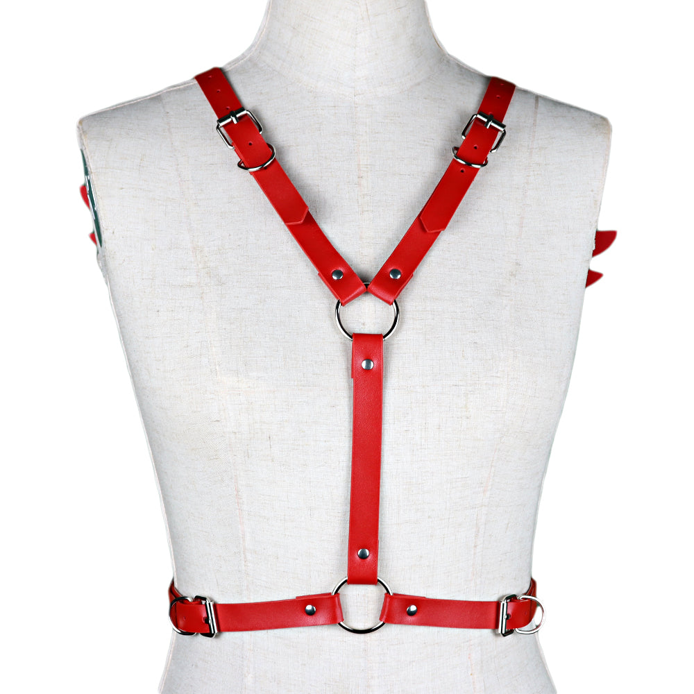 Angel Wing Leather Harness Cage Belts