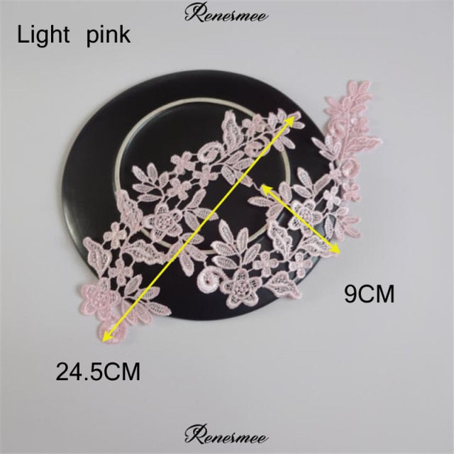 5Pairs/10pcs Lace Flower Appliqué Trims