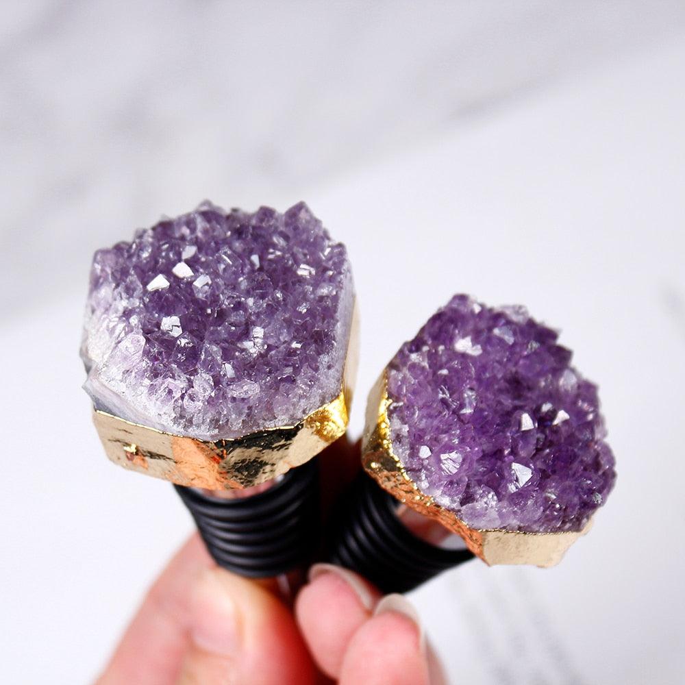 1pcs Natural Amethyst Cluster Shaped Wine Champagne Wine Bottle Stopper - Woodland Gatherer Woodland Gatherer | Australian Online Gift Store | Gifts & Treasures | Special Occasions & Everyday Fun | Whimsical Treats | Costumes | Jewellery | Fashion | Crafting DIY | Stationery | Boho Festival Fashion | Home Decor & Fittings Afterpay Available Paypal Available Humm Available Worldwide Shipping Available