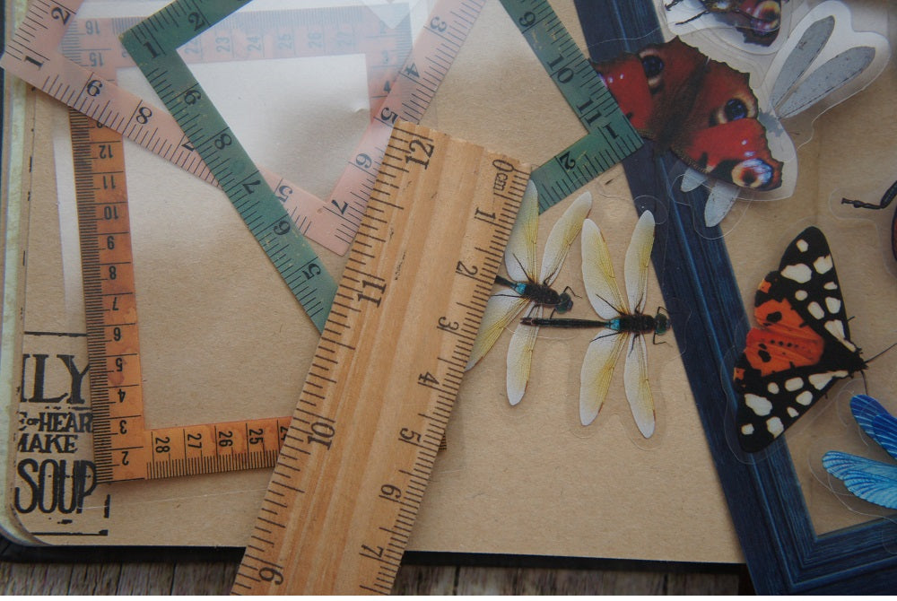 40pcs Insects Ladybug Beetle Dragonfly Bee Frames PVC Stickers Scrapbooking Craft