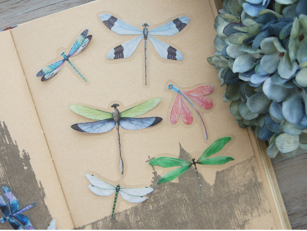 38pcs Mixed Dragonfly PVC Stickers Scrapbooking DIY Crafts