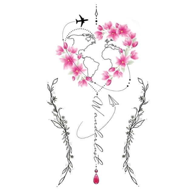 Feather Temporary Tattoos Waterproof Body Art