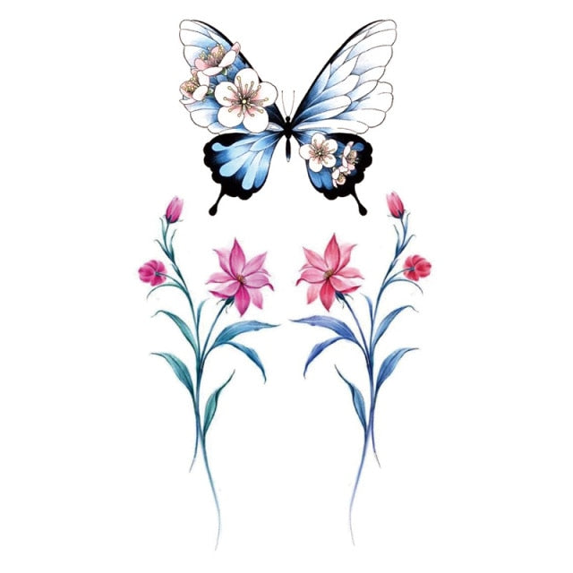 Feather Temporary Tattoos Waterproof Body Art
