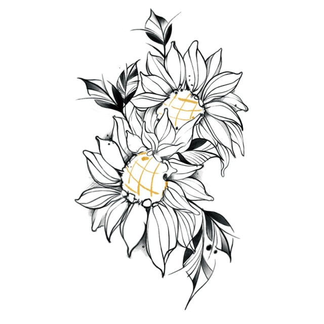 Feather Temporary Tattoos Waterproof Body Art