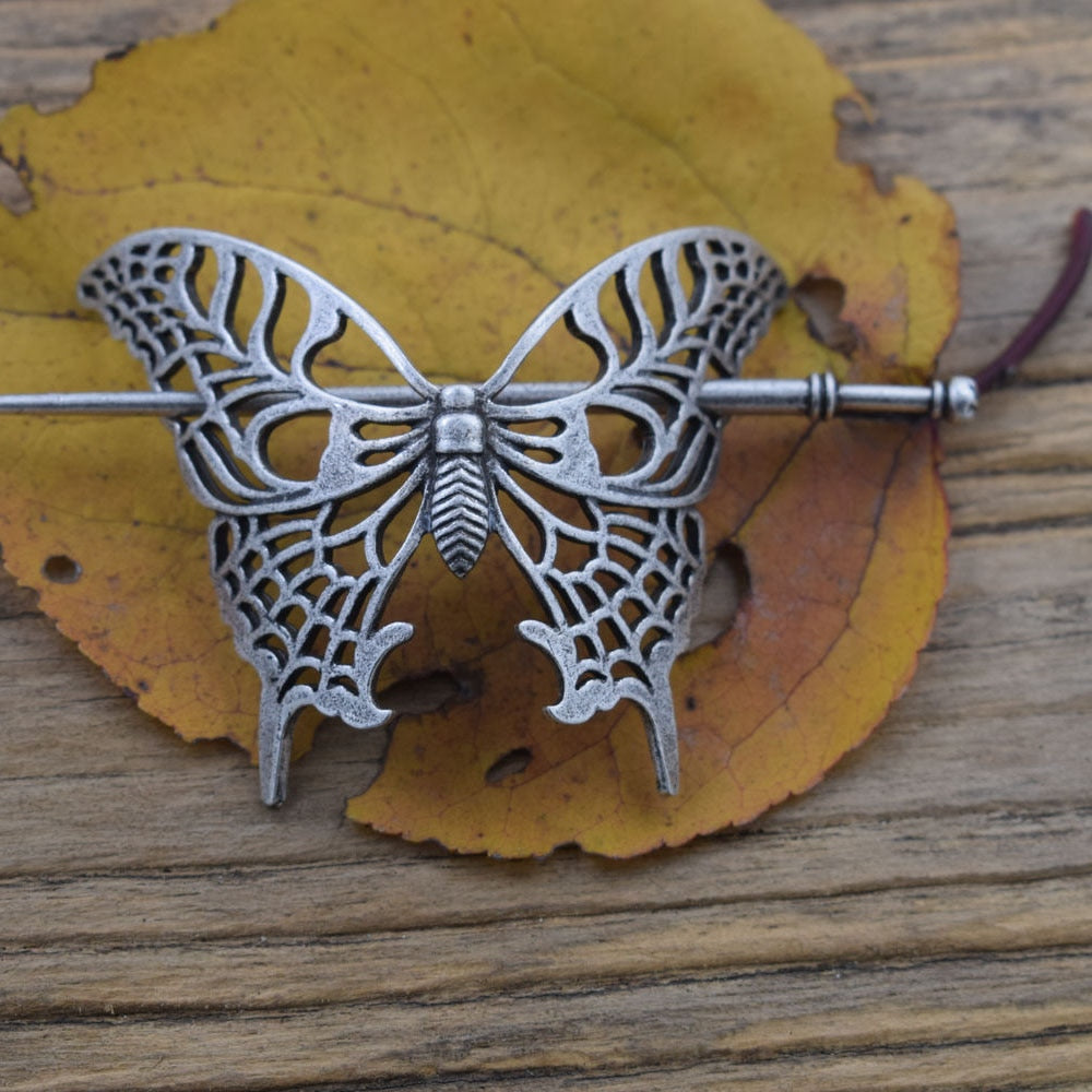 Antique Silver Colour Butterfly Hair Pin Hair Jewellery