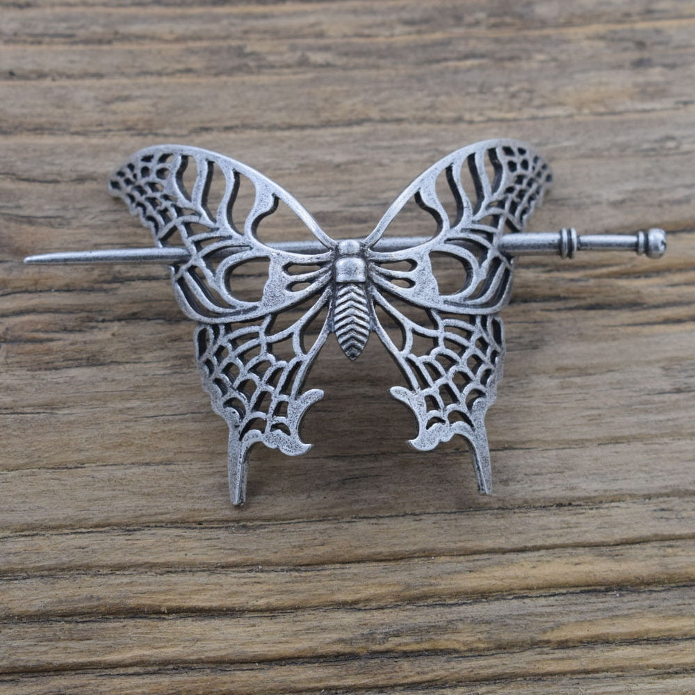 Antique Silver Colour Butterfly Hair Pin Hair Jewellery