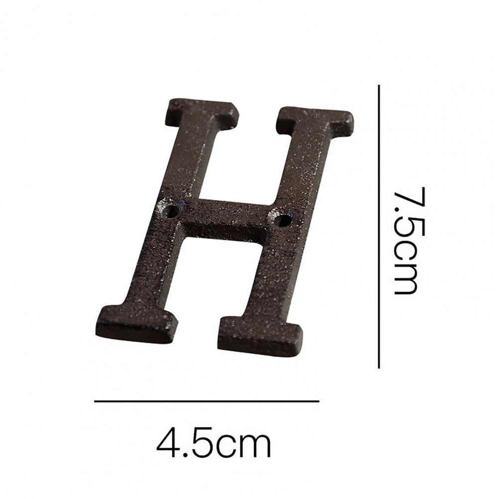 Cast Iron Metal DIY House Doorplate Letter Symbol Door Decoration Home Decor