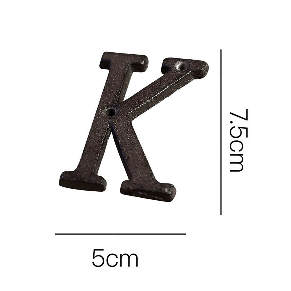 Cast Iron Metal DIY House Doorplate Letter Symbol Door Decoration Home Decor