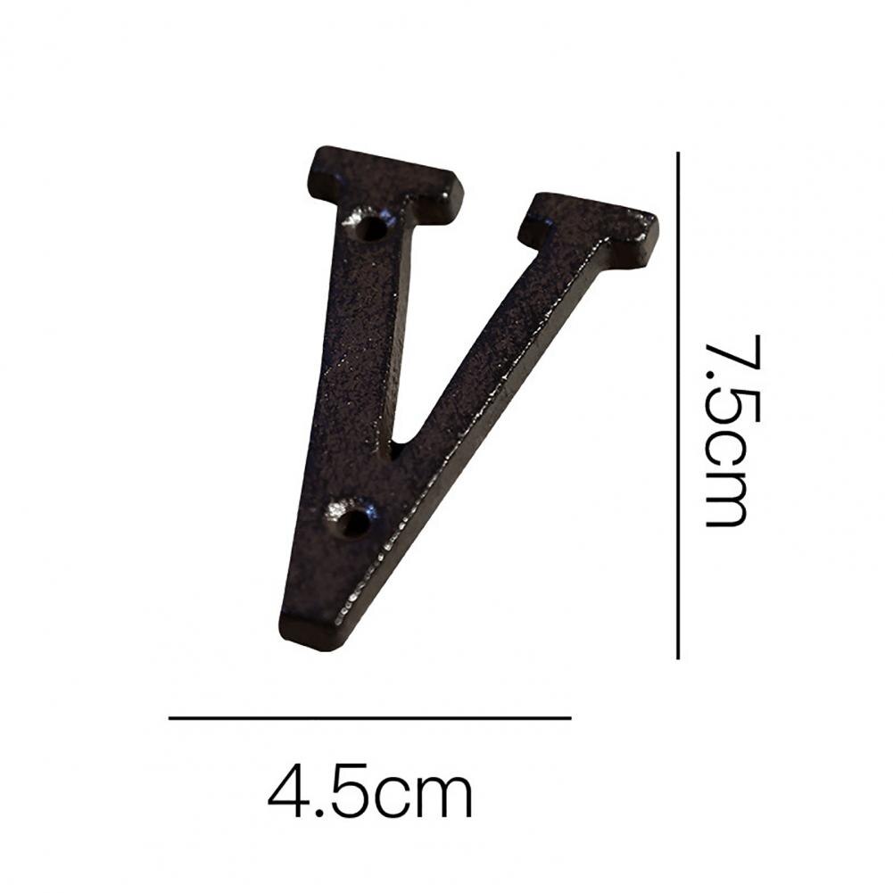 Cast Iron Metal DIY House Doorplate Letter Symbol Door Decoration Home Decor