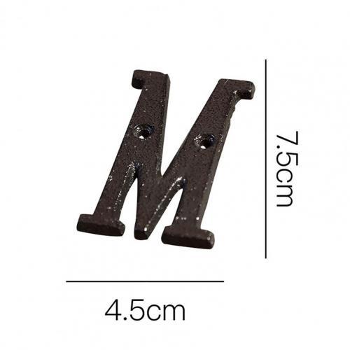 Cast Iron Metal DIY House Doorplate Letter Symbol Door Decoration Home Decor