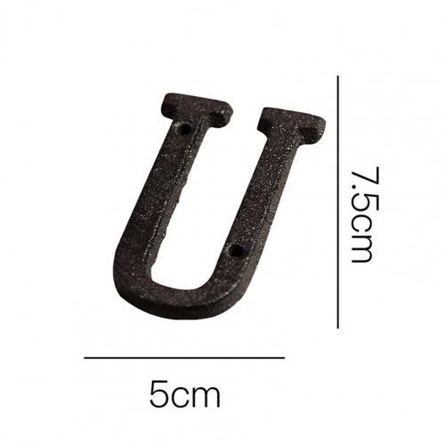 Cast Iron Metal DIY House Doorplate Letter Symbol Door Decoration Home Decor