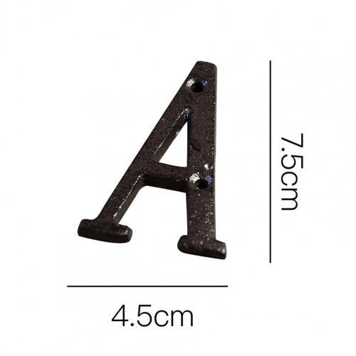 Cast Iron Metal DIY House Doorplate Letter Symbol Door Decoration Home Decor