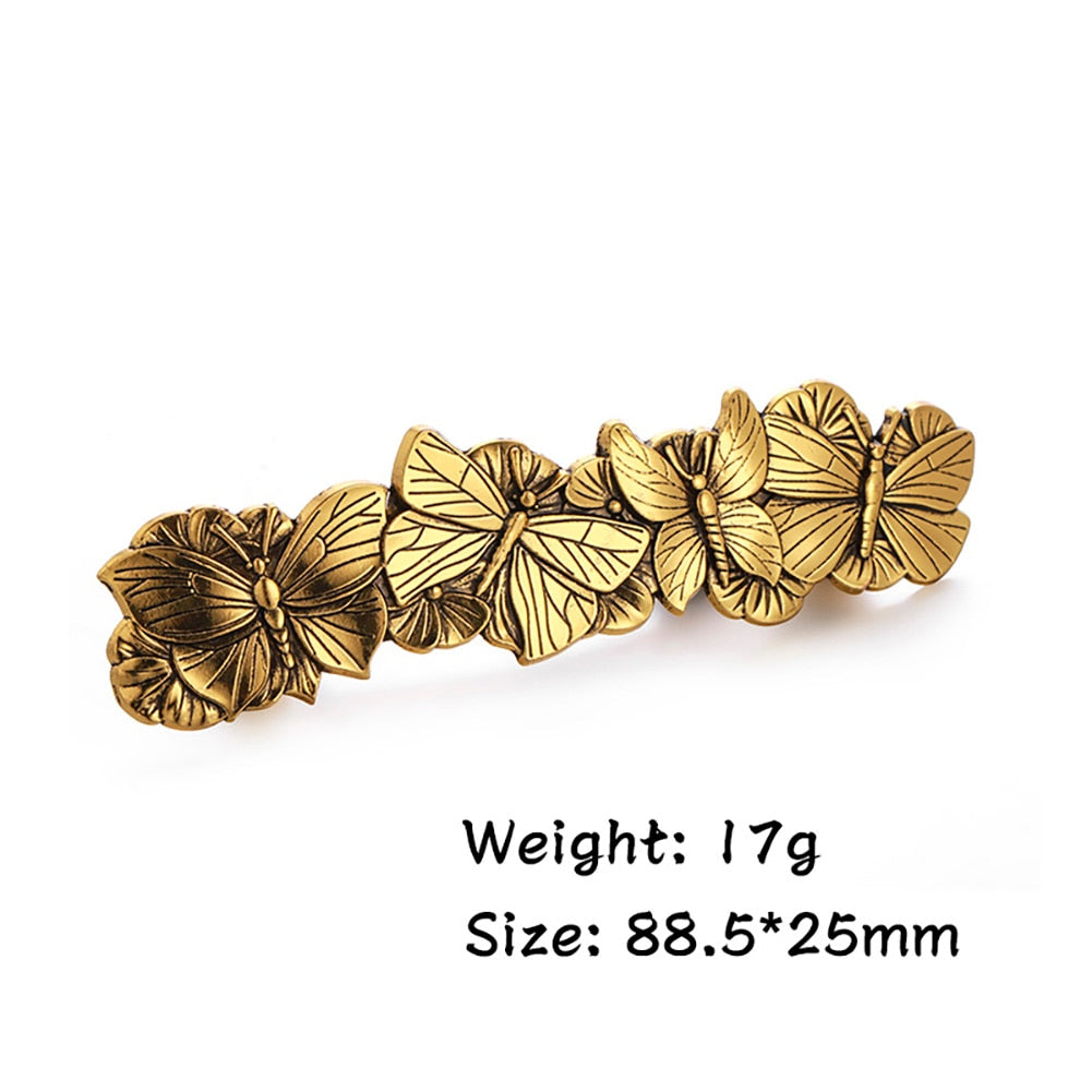 Silver Butterfly Barrette Hair Jewellery