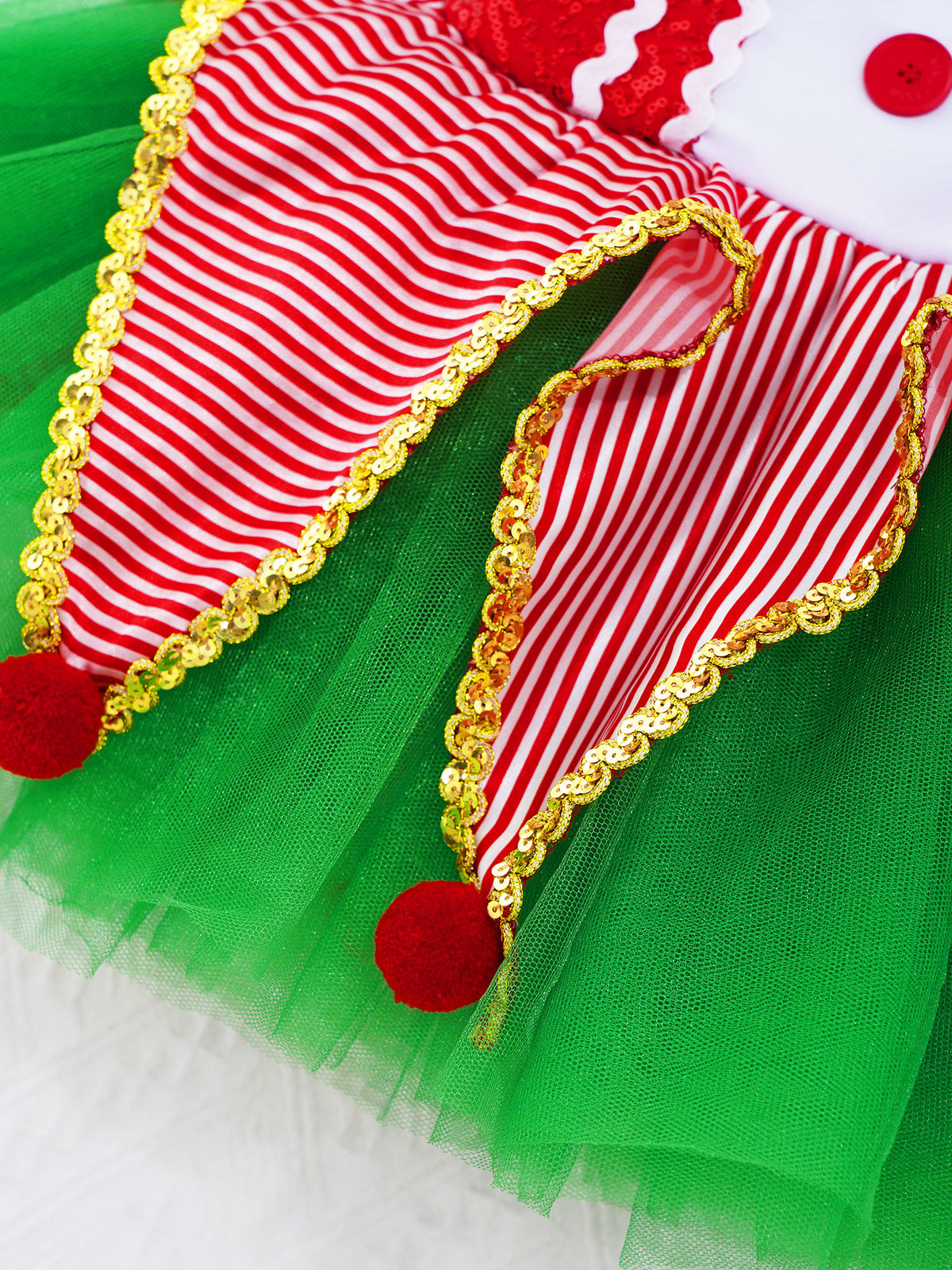 Girls Christmas Concert Performance Costume Leotard Tutu Dress with Headband