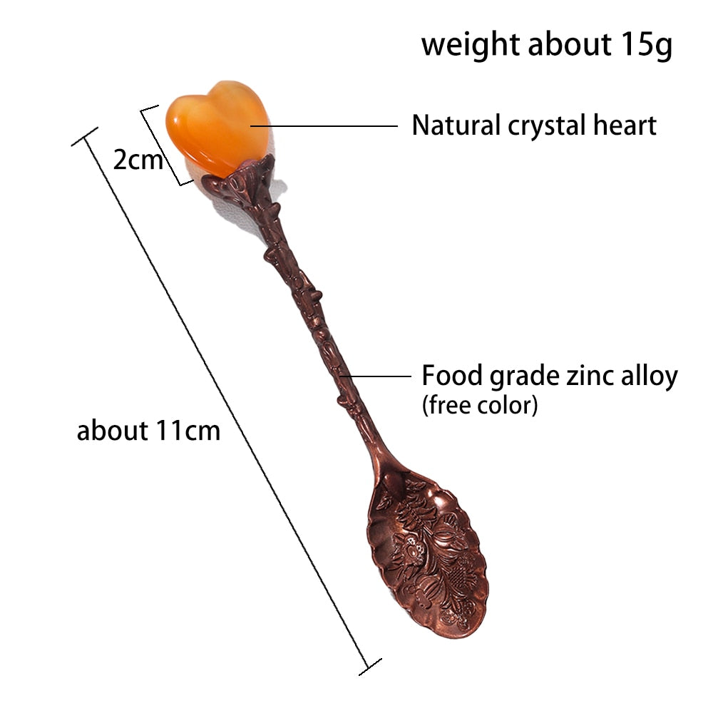 One Crystal Love Heart Teaspoon