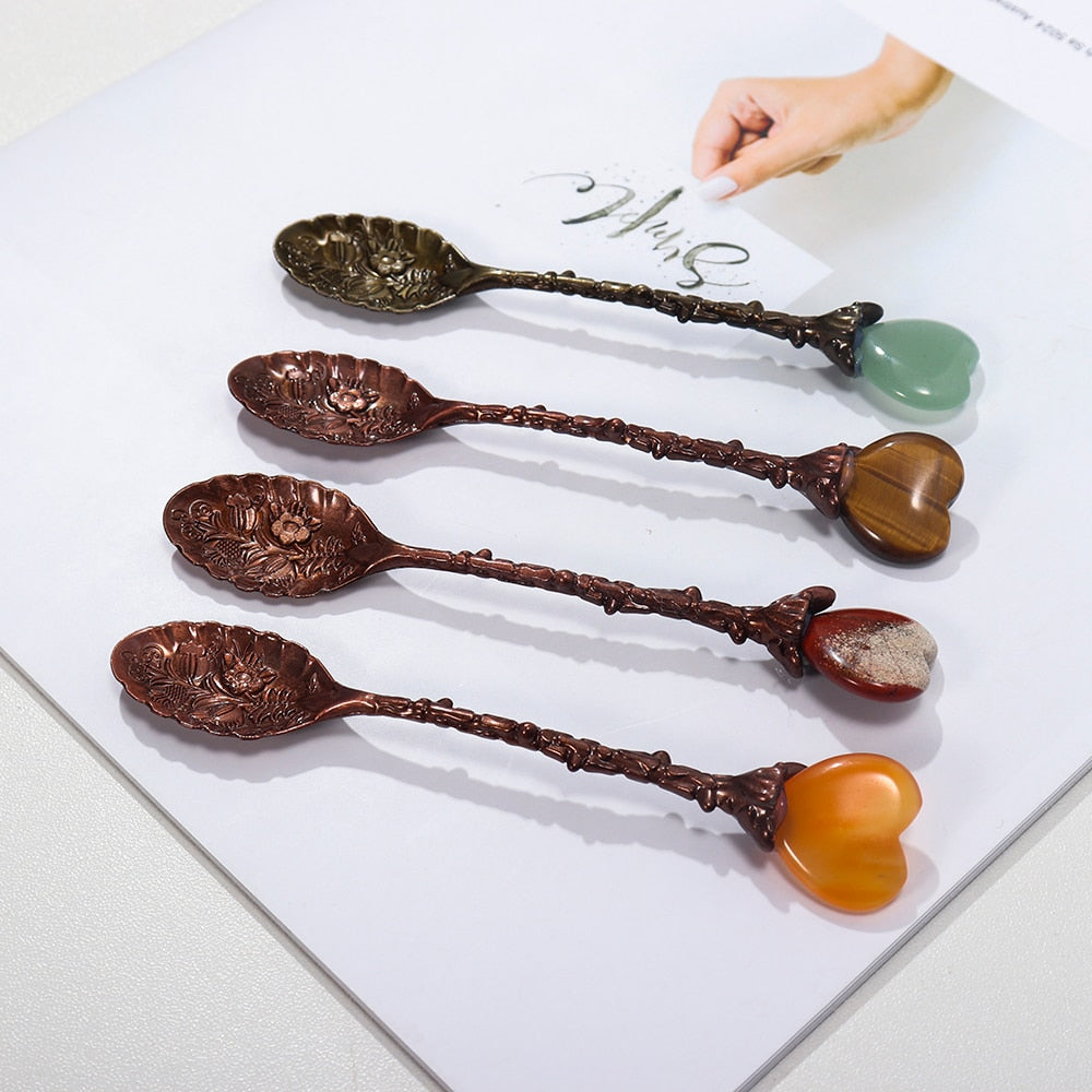 One Crystal Love Heart Teaspoon