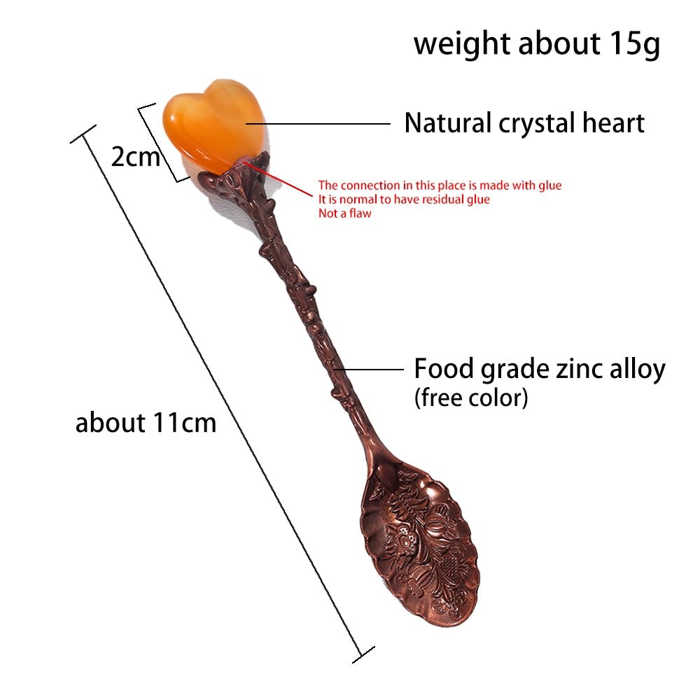One Crystal Love Heart Teaspoon