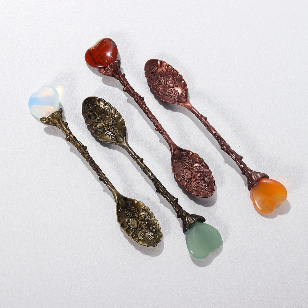 One Crystal Love Heart Teaspoon