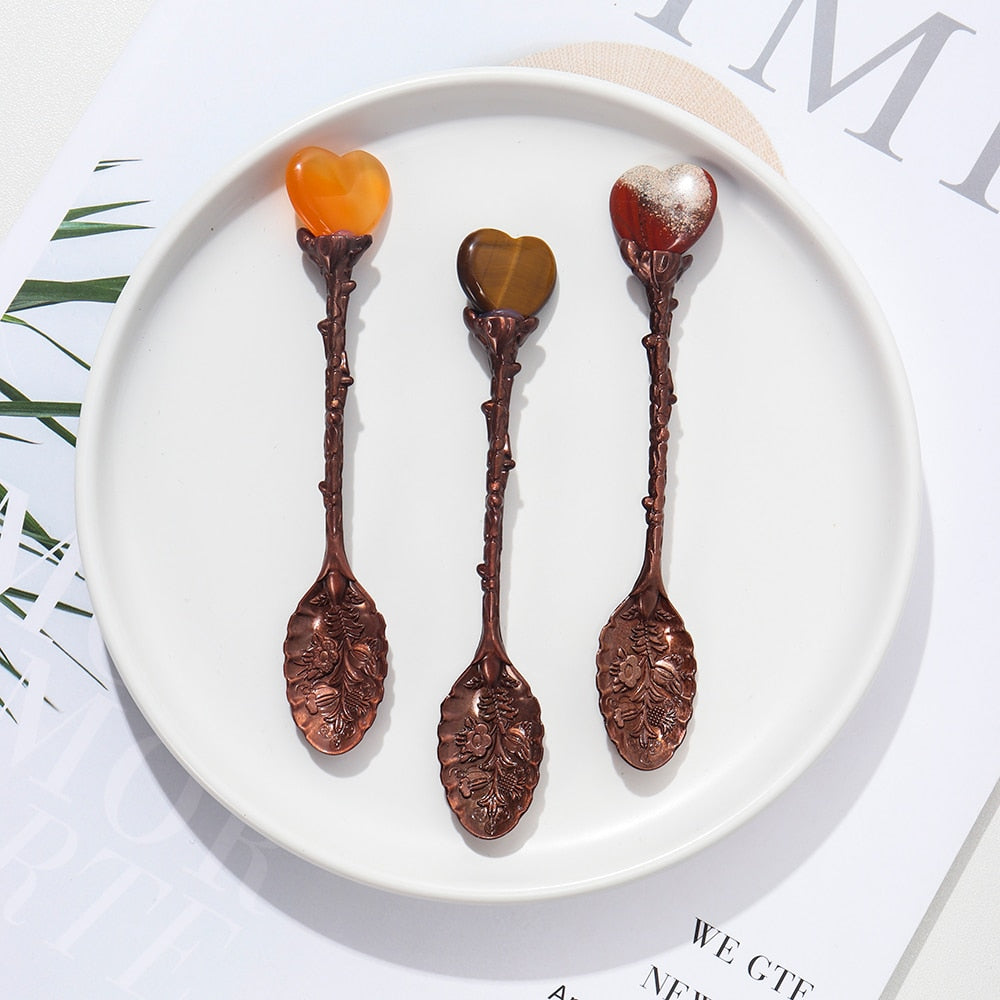 One Crystal Love Heart Teaspoon